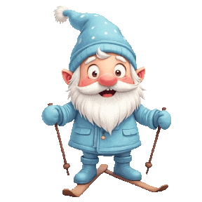 Winter Skiing Sticker