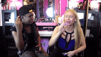 orlesian-regal reaction laughing laughter angelavanity GIF