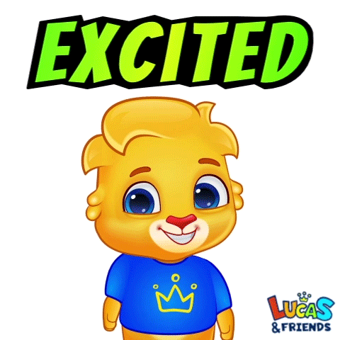 Happy So Excited GIF by Lucas and Friends by RV AppStudios