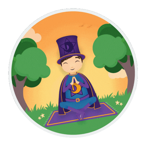 Yoga Plant Sticker by Mudiad Meithrin