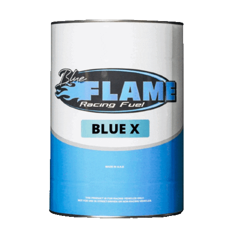 Bue Flame Racing Fuel Sticker