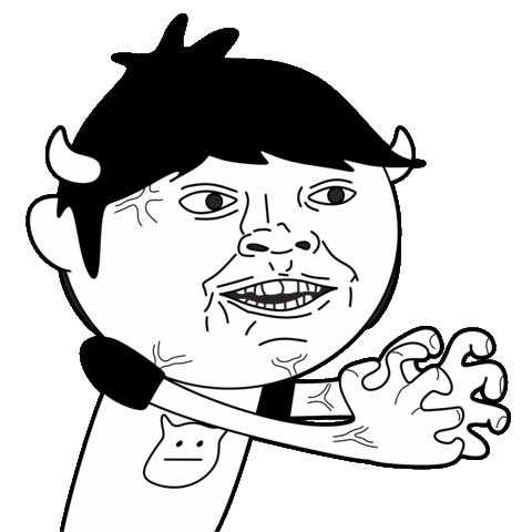Angry Tanduk Sticker