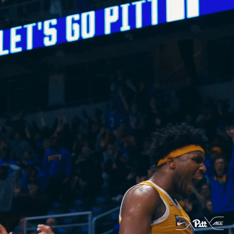 Yell Pitt Panthers GIF by Pitt Men's Basketball