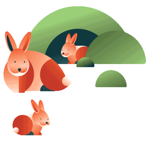 Rabbit Hopping Sticker by Foundry BC