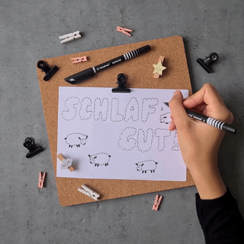 Good Night Lettering GIF by STABILO