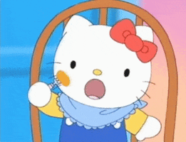 Hello Kitty Eating GIF