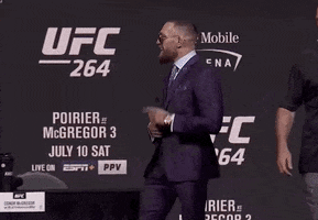 Bouncing Press Conference GIF by UFC