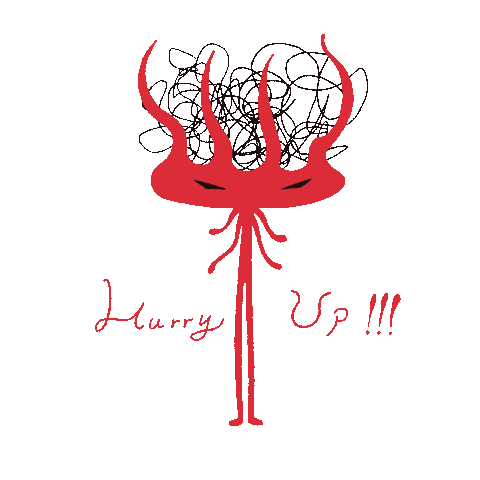 Angry Hurry Up Sticker