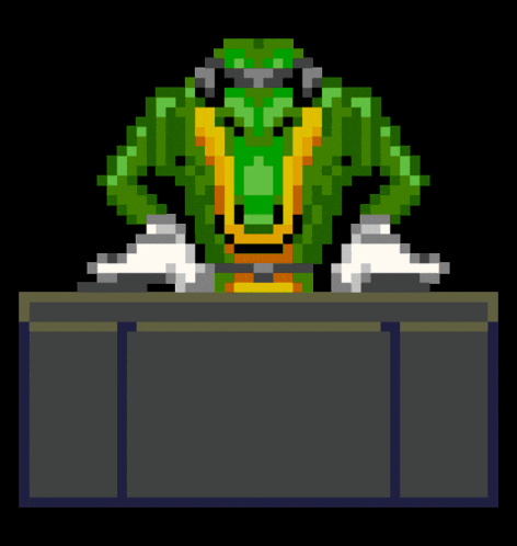 Vector The Crocodile Dj GIF