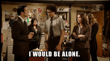I Would Be Alone It Crowd GIF by megan lockhart
