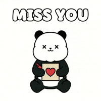 Miss You Panda GIF by Kanpai Pandas