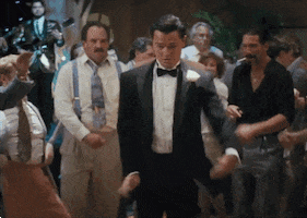 the wolf of wall street dancing GIF