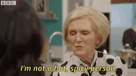 mary berry im not a hot spicy person GIF by BBC