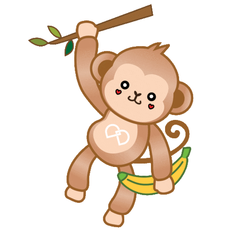 Monkey Banana Sticker by Daleyza + Dalary