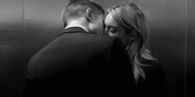 elevator kiss GIF