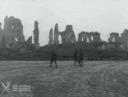 NationalWWIMuseum black and white military battlefield footage GIF