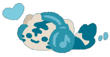 Vibing Blue Tiger Sticker