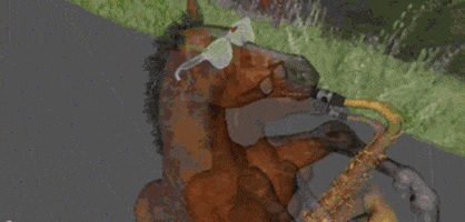 Horse Saxophone GIF