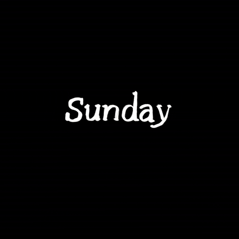 Sunday White Text GIF