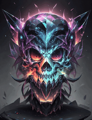 Winchawa skull fantasy skulls skull art GIF