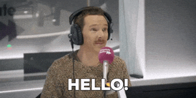 Benedict Cumberbatch Hello GIF by AbsoluteRadio