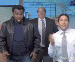 Happy Season 9 GIF by The Office.