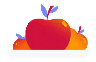Orange Apple Sticker By Pictosticker