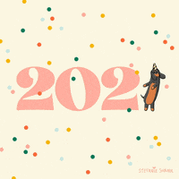 Happy New Year Dog GIF by Stefanie Shank