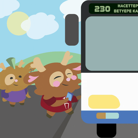 Being Late School Bus GIF by Hacettepe University Department of Graphic Design