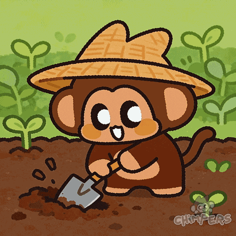 Monkey Plants GIF by Chimpers