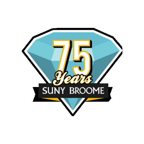 75Years Sticker by SUNY Broome