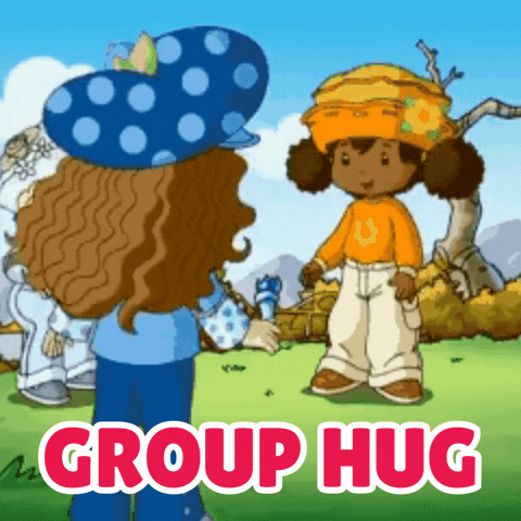Happy Group Hug GIF by Strawberry Shortcake