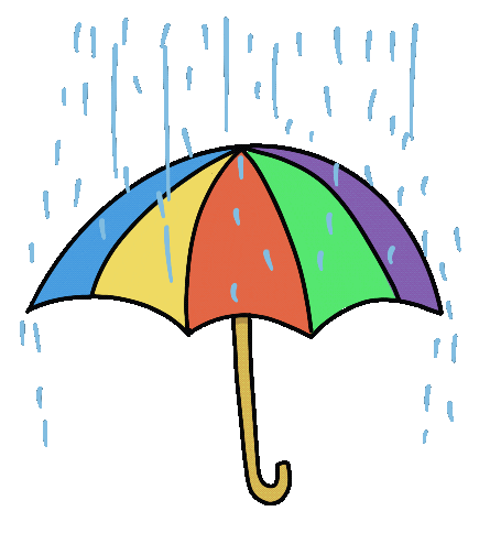 Raining April Showers Sticker