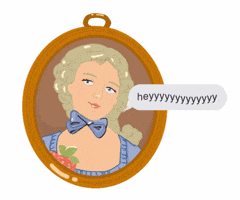 Girl Hello GIF by Nathalie Lambinet