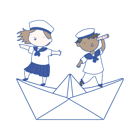 Children Boat Sticker