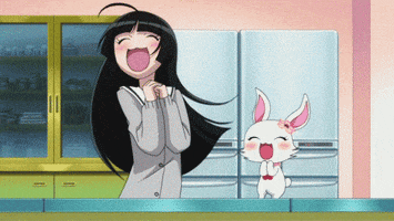 anime girl kawaii rabbit bow
