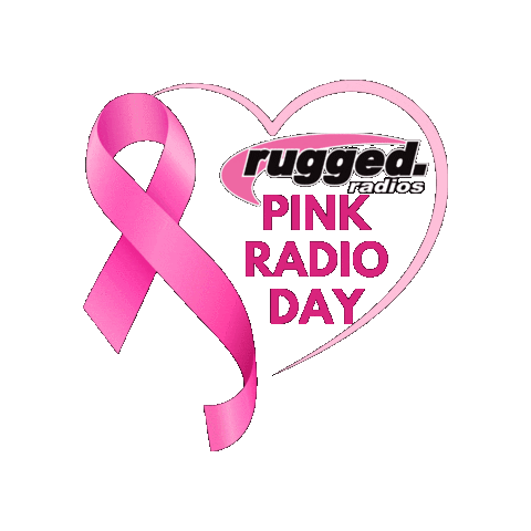 Breast Cancer Heart Sticker by Rugged Radios