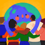 Planet Earth Hug GIF by INTO ACTION