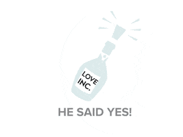 Celebrate He Said Yes Sticker by Love Inc.