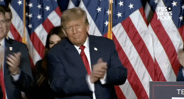 Donald Trump Applause GIF by PBS NewsHour
