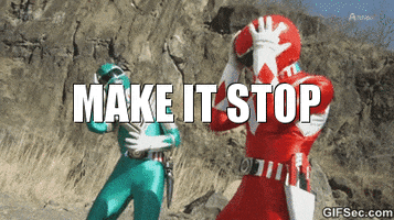 Frustrated Power Rangers GIF