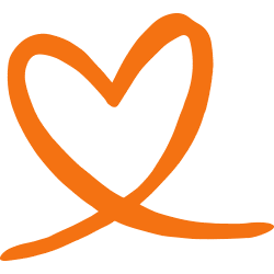 Heart Orange Sticker by Emmi Schweiz AG