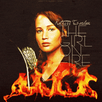 catching fire three finger salute gif