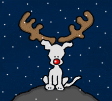 Rudolph The Red Nosed Reindeer Christmas GIF by Chippy the Dog