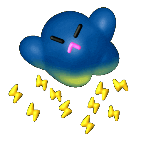 Cloud Lightning Sticker