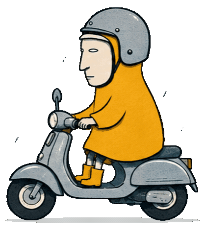 Rain Motorcycle Sticker
