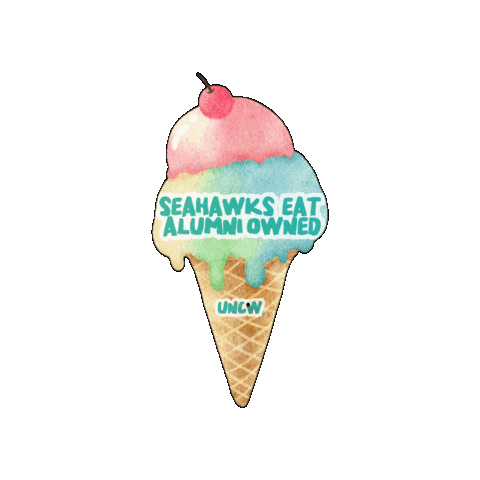 Ice Cream Shop Local Sticker by UNCW Alumni Association