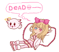 Tired Anime Girl Sticker by helloangelgirl