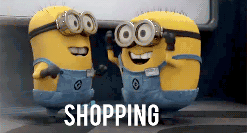 excited shopping GIF