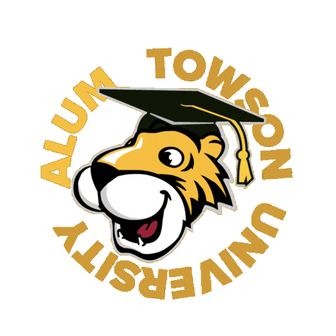 Tiger Cap Sticker by Towson University